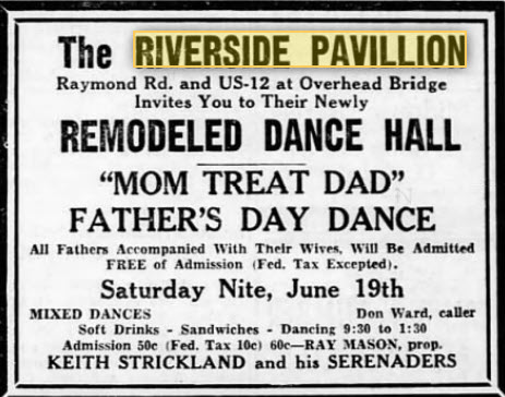 Riverside Pavilion - 18 Jun 1948 Ad (newer photo)
